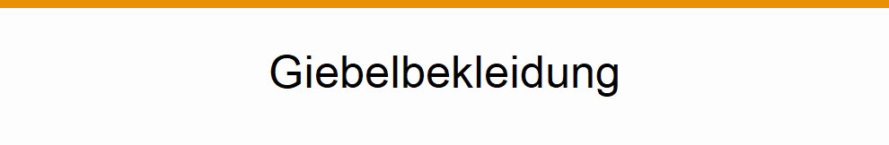 Giebelbekleidung