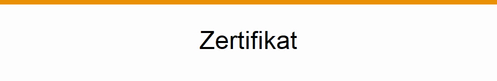 Zertifikat